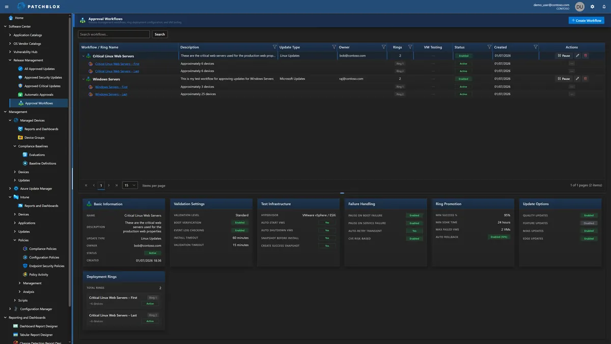 Update Approval Workflows