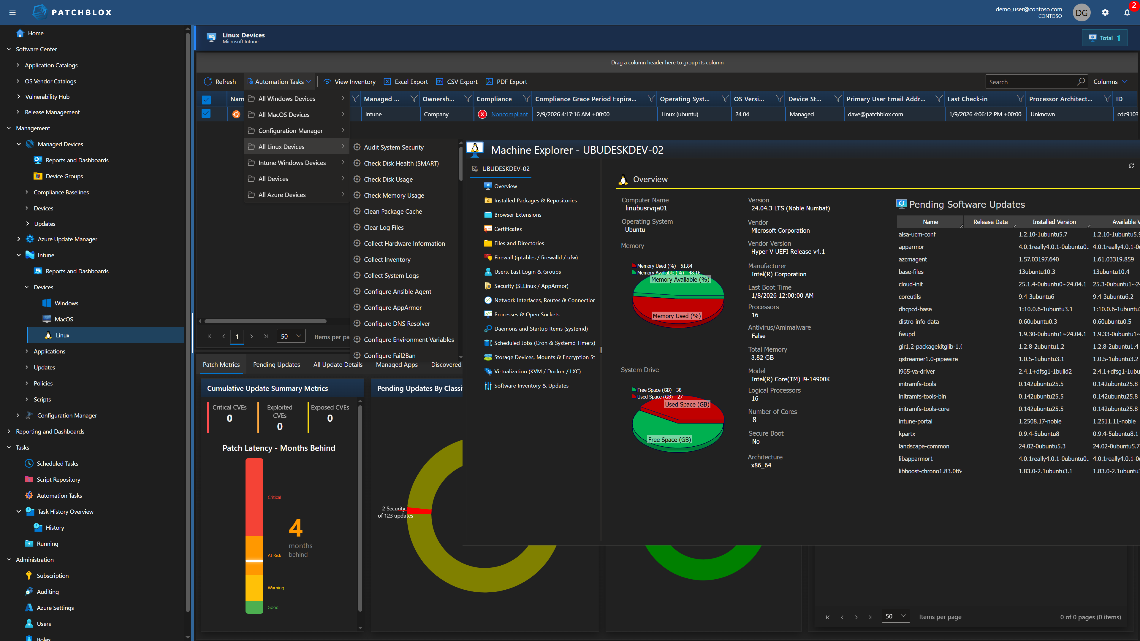 Real-Time Operations on Intune Device